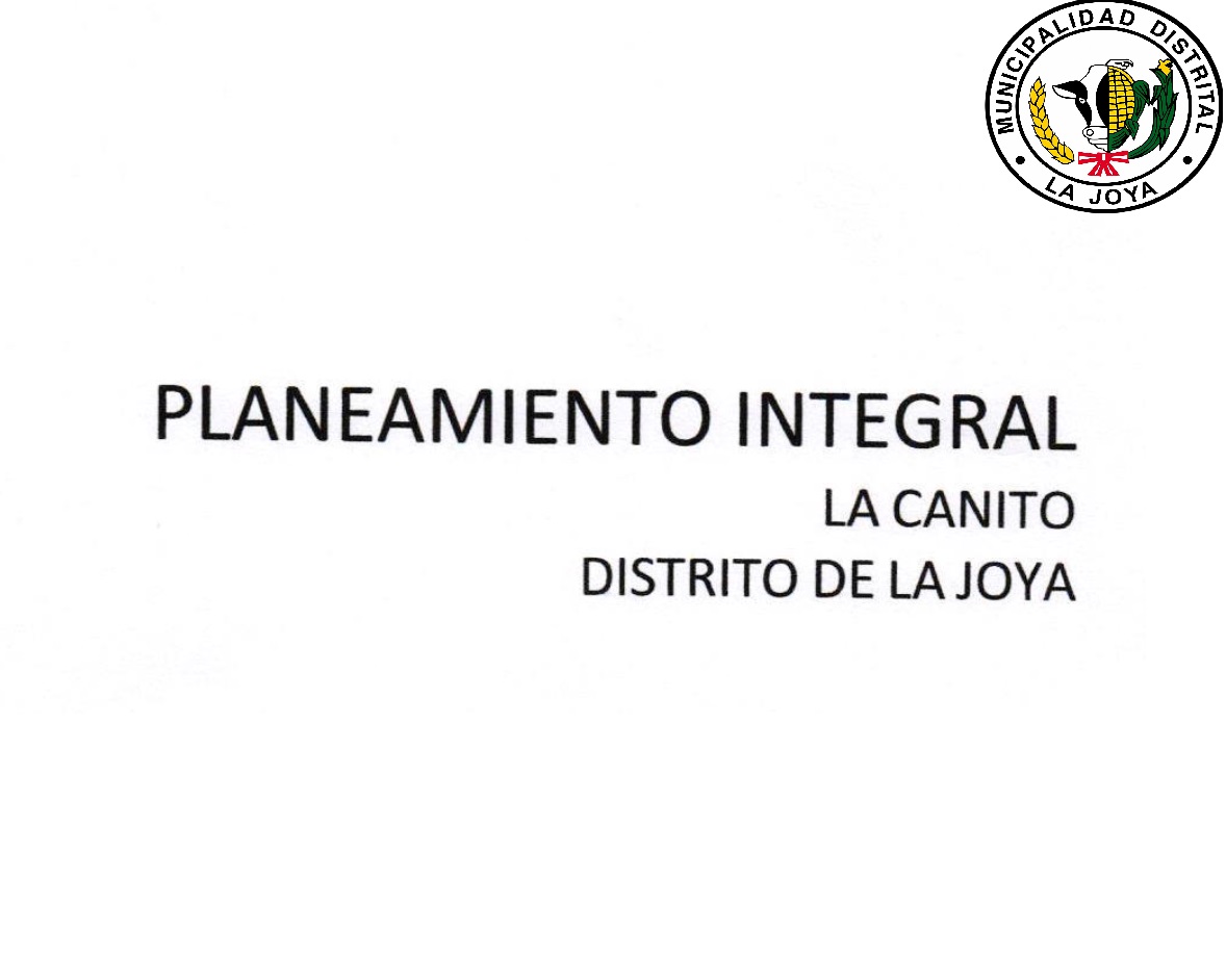 Publicación Planeamiento Integral La Canito